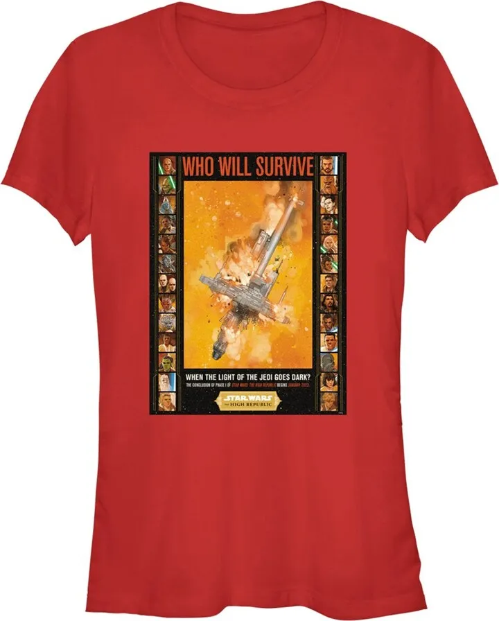 Junior's Star Wars The High Republic The Disaster Poster T-Shirt - Red - Large