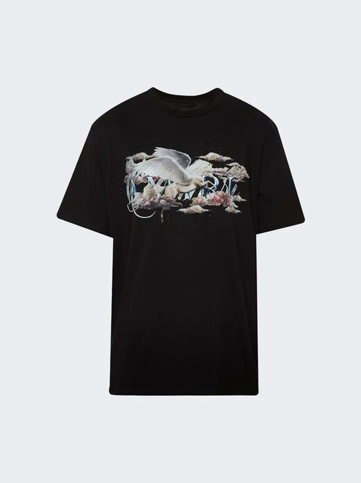 Pegasus Script Logo T-Shirt Black