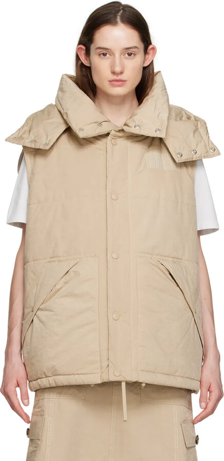 Marc Jacobs Beige Oversized Puffer Vest