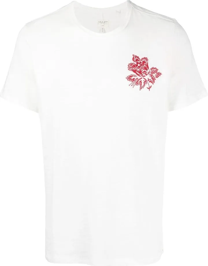embroidered-motif short-sleeve T-shirt