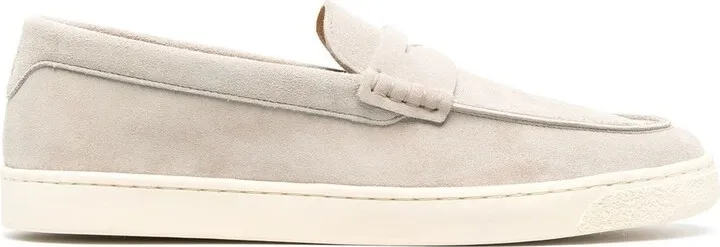 Almond-Toe Suede Loafers