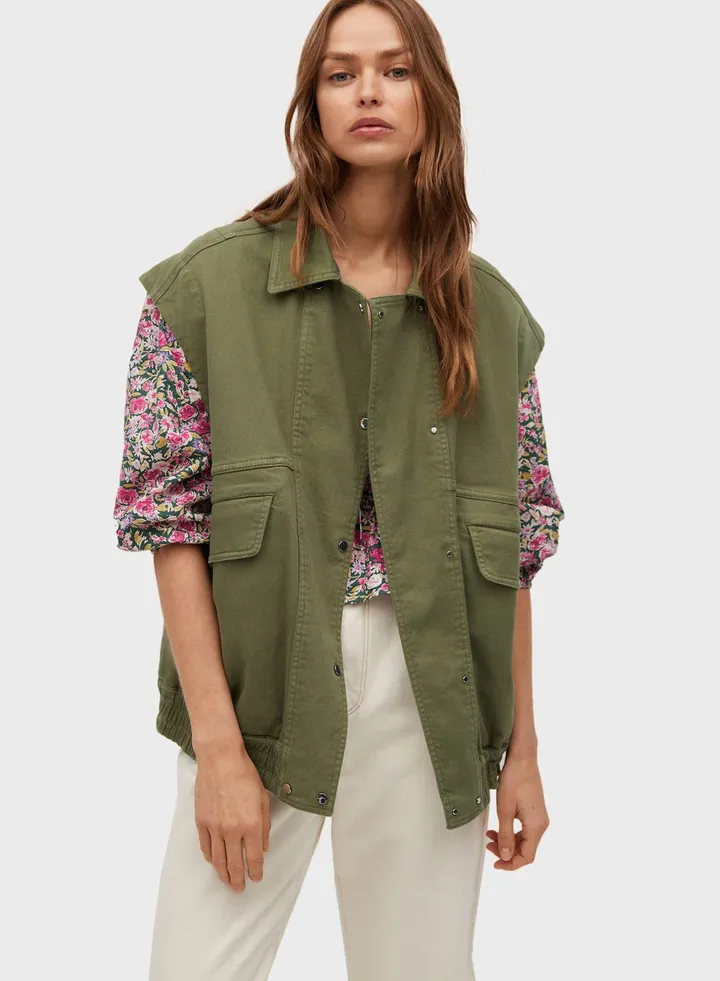Pocket Detail Oversized Waistcoat