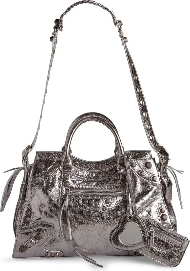 Neo Cagole City Metallic Leather Shoulder Bag