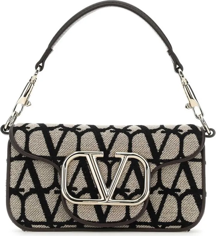 Valentino VLogo Plaque Foldover Top Shoulder Bag