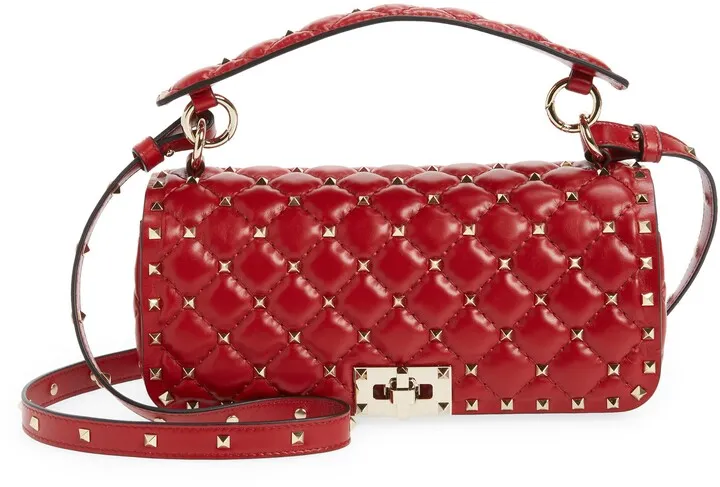 Rockstud Spike Leather Shoulder Bag