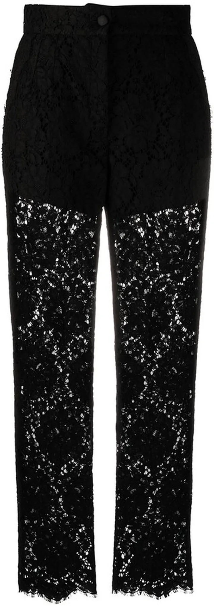 Embroidered Straight-Leg Trousers
