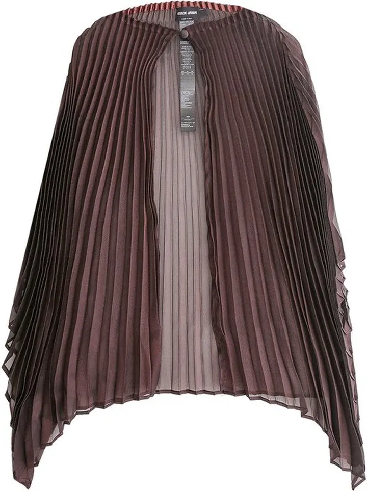 Giorgio Armani High Low Hem Full Pleated Cape