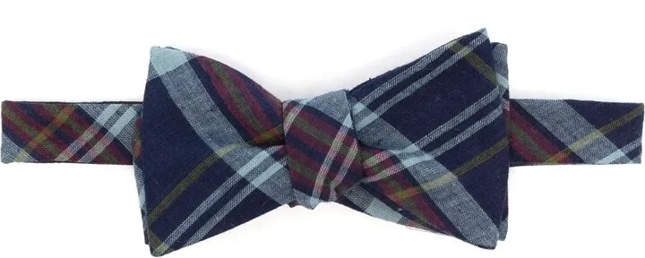 Plaid Silk Bow Tie