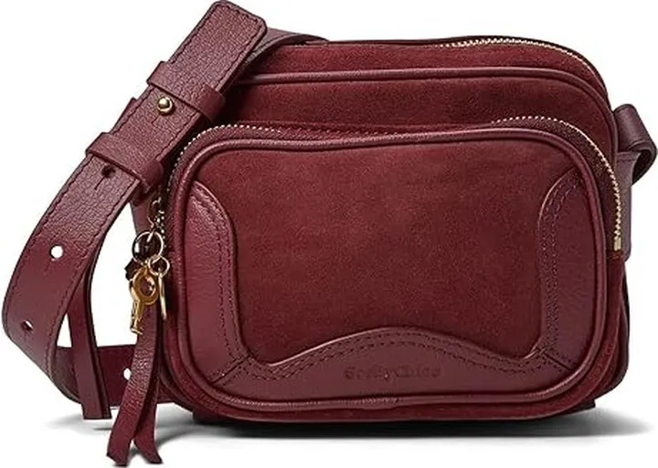 See by Chloe Hana Camera Bag Suede (Dark Velvet) Handbags