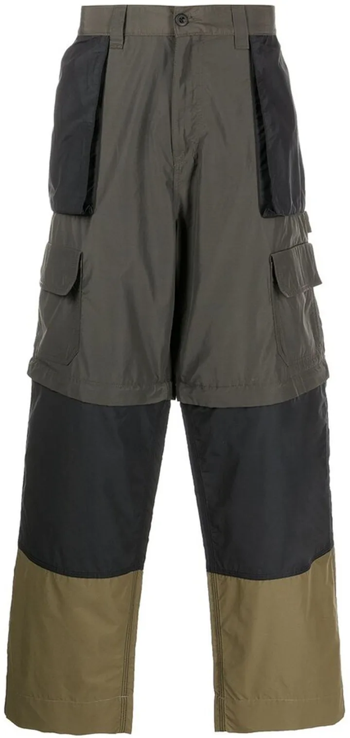 Panelled Straight-Leg Trousers