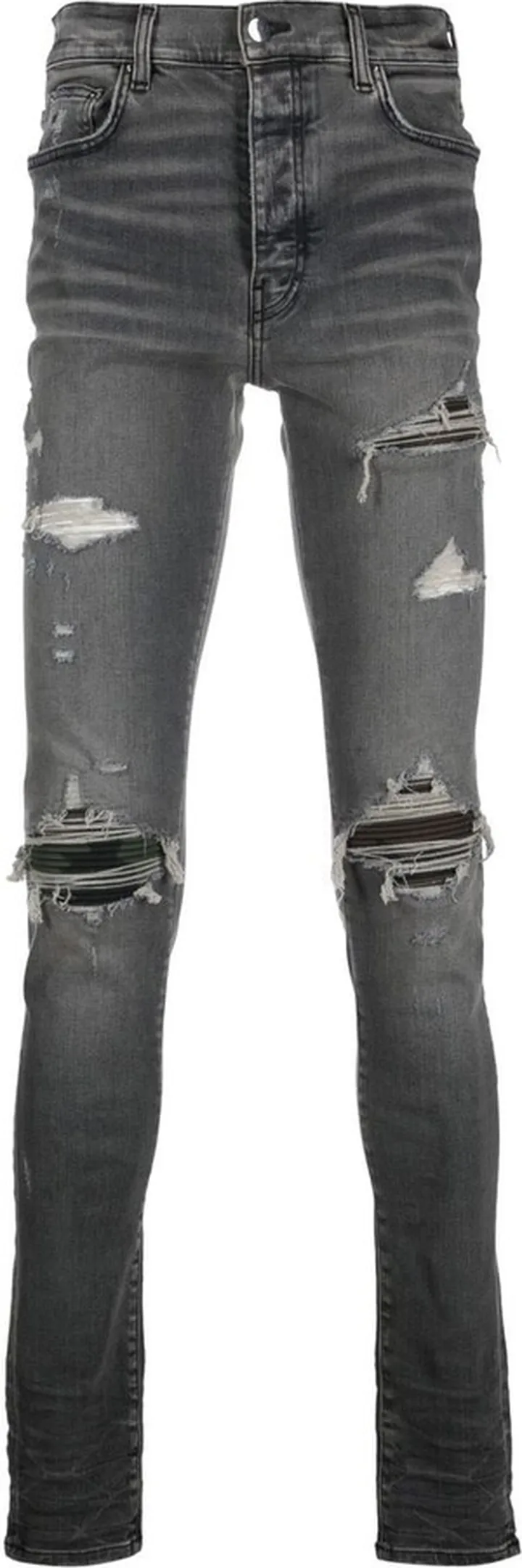 Distressed-Effect Slim-Fit Jeans