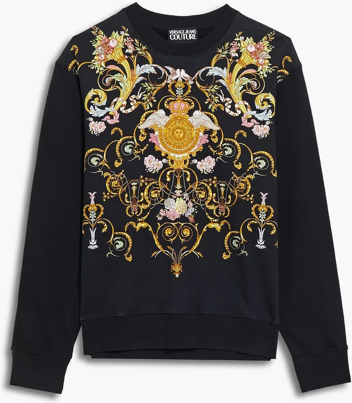 Printed French cotton-terry sweatshirt