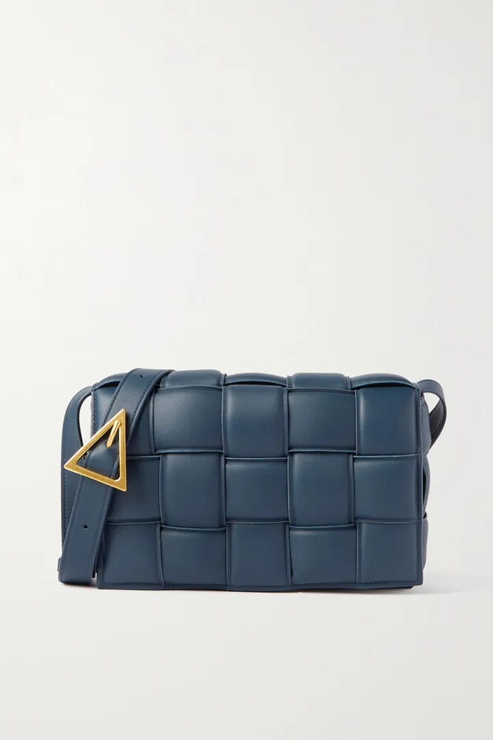 Bottega Veneta - Cassette Padded Intrecciato Leather Shoulder Bag - Blue