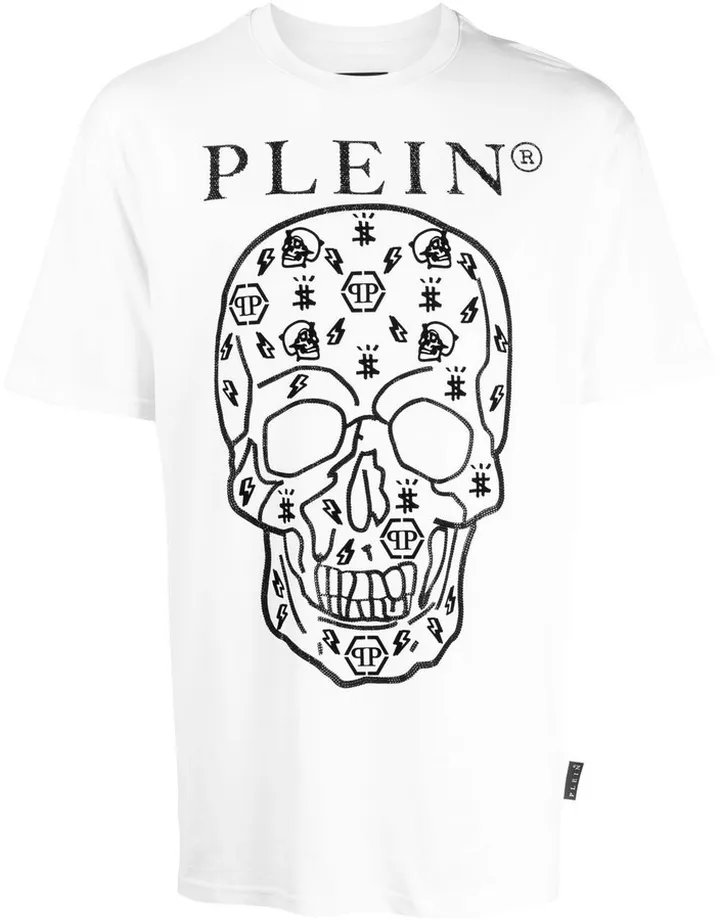 skull-print round neck T-shirt
