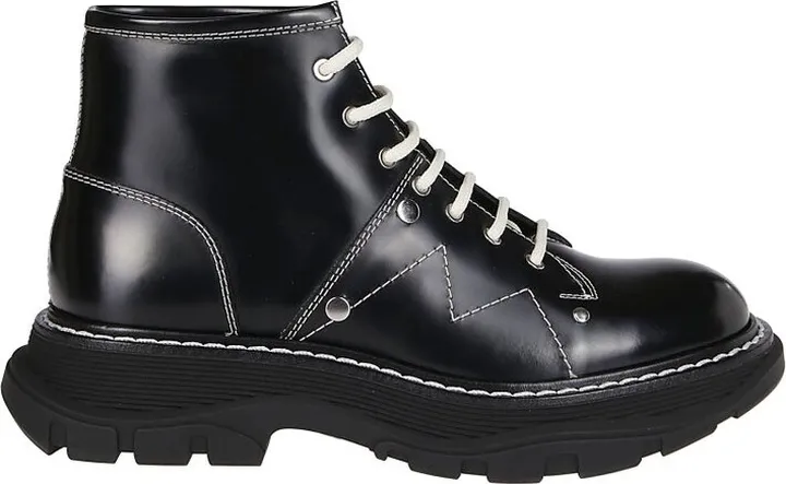 Alexander McQueen Tread Lace-Up Boots