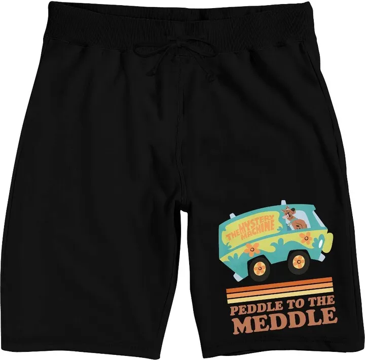 Scooby Doo Mystery Machine Men’s Black Sleep Pajama Shorts-Medium