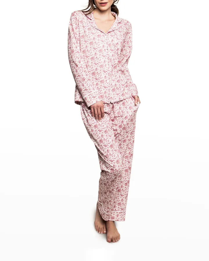 Sussex Bordeaux Cotton Pajama Set