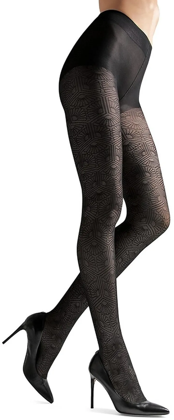 Semi-Sheer Fan Tights