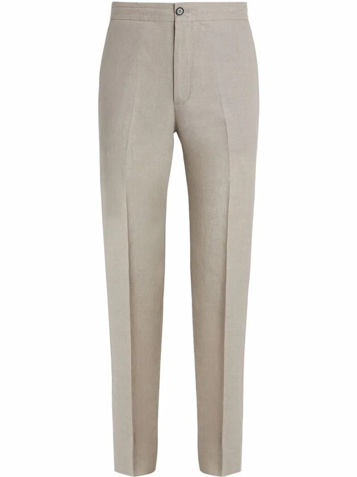 Tailored Tapered-Leg Trousers