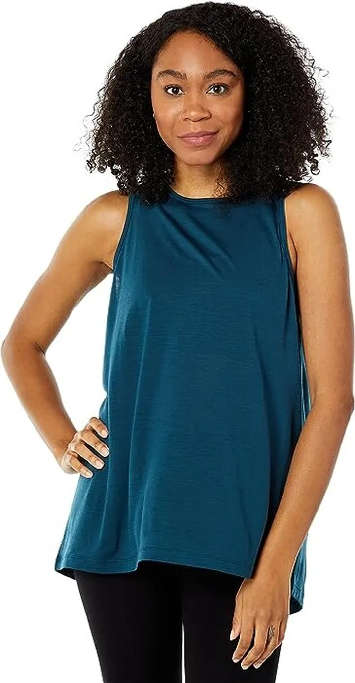 Smartwool Merino Sport 120 High Neck Tank (Twilight Blue) Women's Clothing