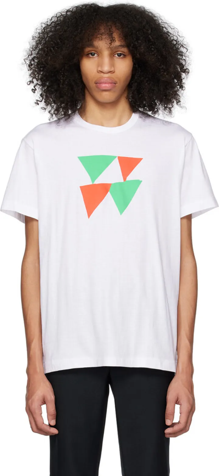 Comme des Garçons Homme Plus White Printed T-Shirt