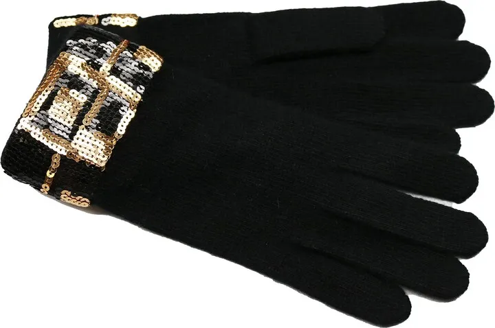 Gloves With Sequins Cuff