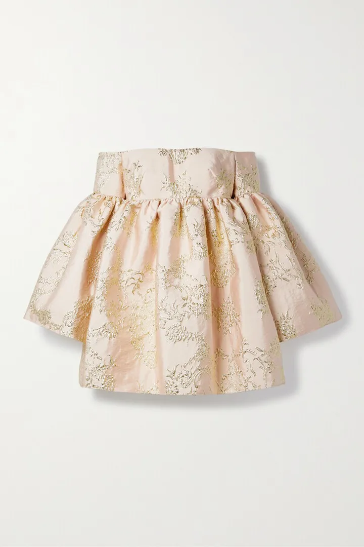 Reem Acra - Off-the-shoulder Metallic Fil Coupé Mini Dress - Pink