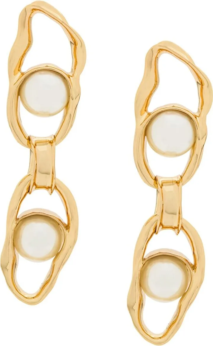 Liquid Pearl Chain earrings