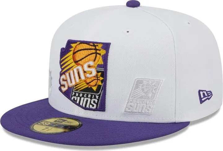 Men's New Era White and Purple Phoenix Suns State Pride 59FIFTY Fitted Hat