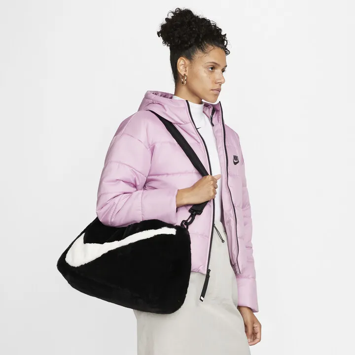 Women's Nike Sportswear Faux Fur Tote (10L) in Black