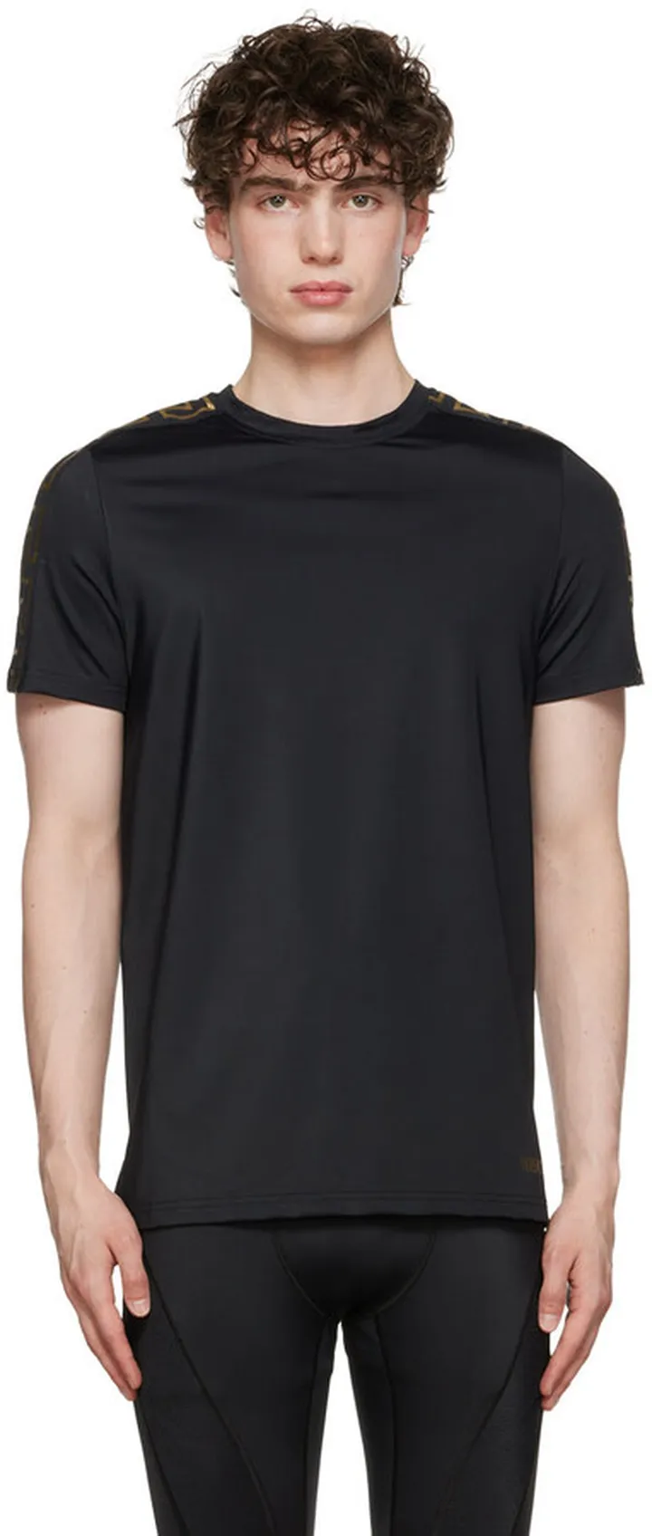 Versace Underwear Black Greca Tech T-Shirt