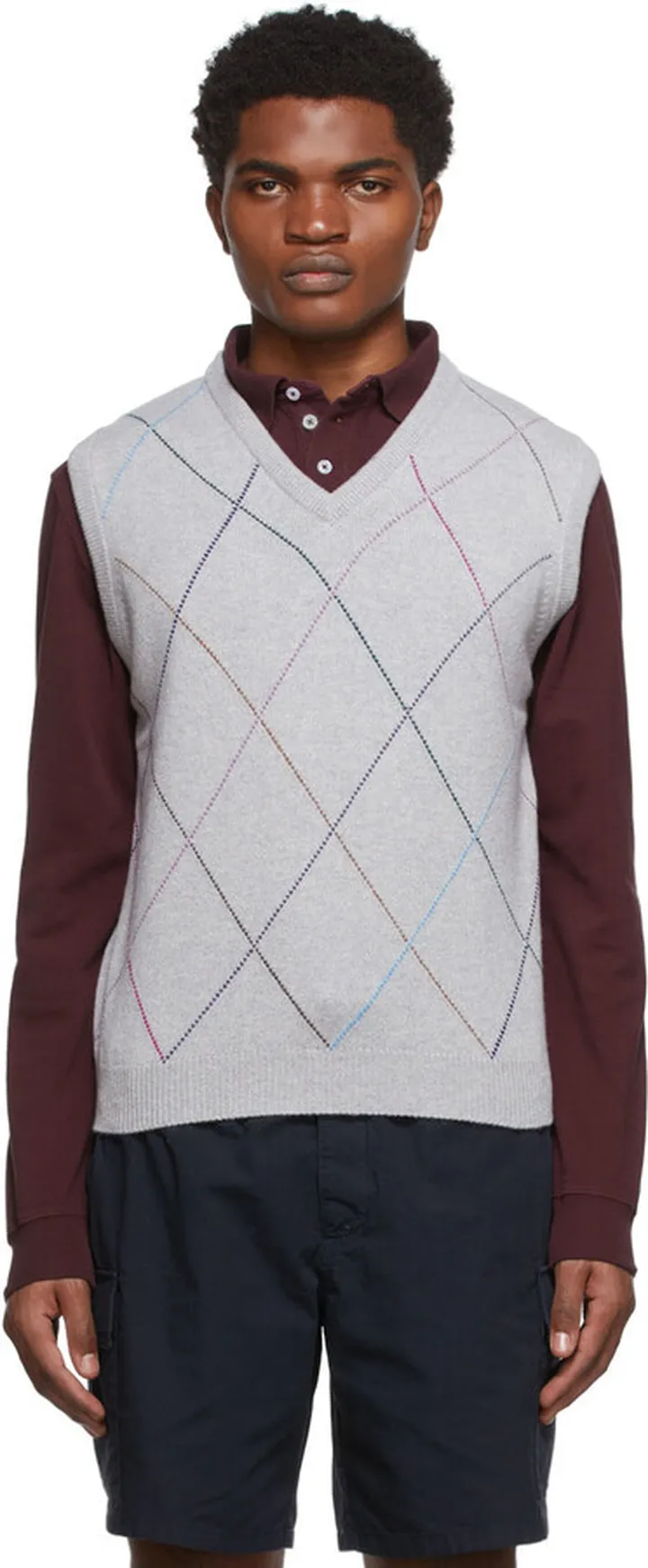 Noah Grey Wool Vest