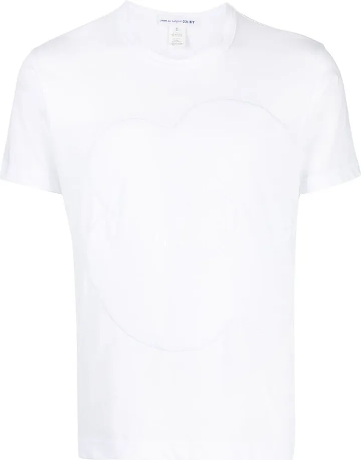 embossed-detail cotton T-shirt