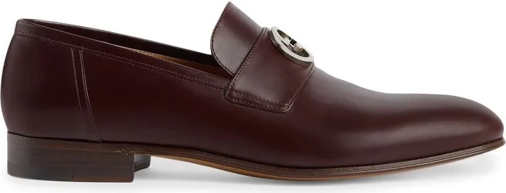 Interlocking G almond-toe loafers