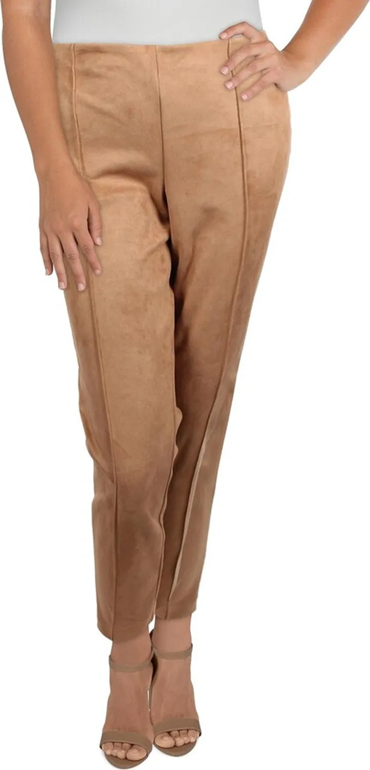 Hollywood Womens Faux Suede Slim Skinny Pants