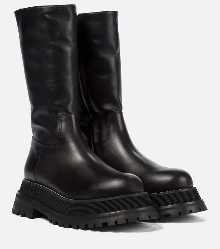 Leather boots