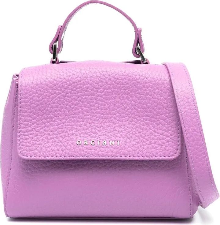 Logo-Lettering Leather Tote Bag