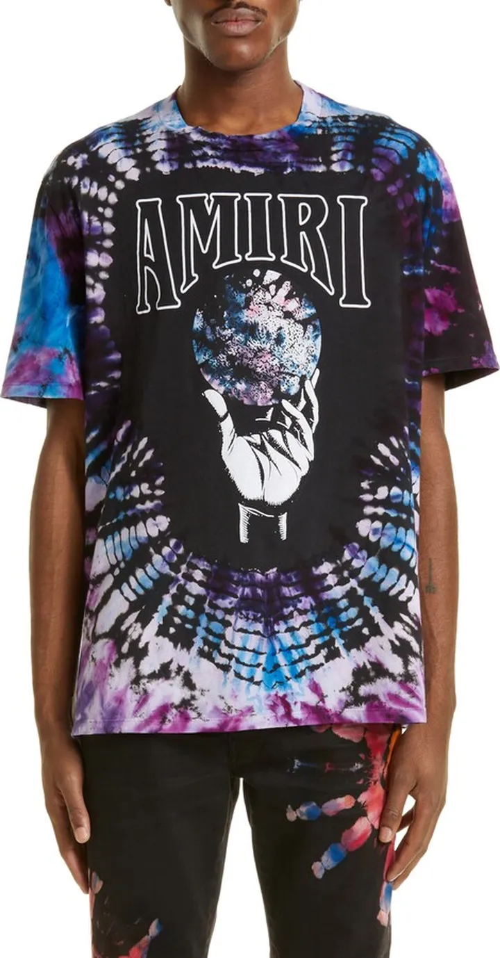 Crystal Ball Tie Dye Cotton Logo Graphic Tee