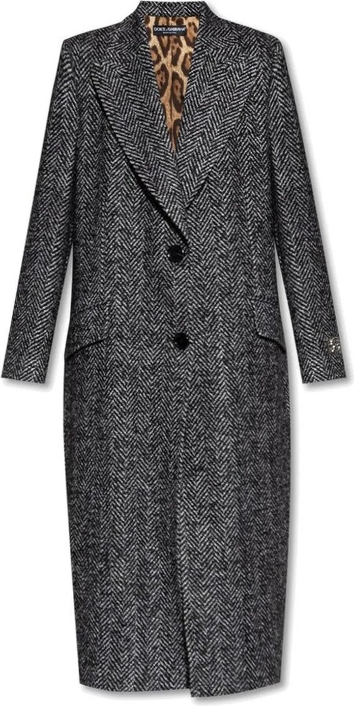 Dolce & Gabbana Oversize Herringbone Coat