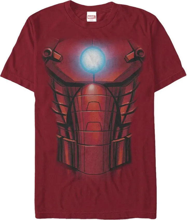 Men's Marvel Halloween Iron Man Arc Reactor Costume T-Shirt - Cardinal - Medium