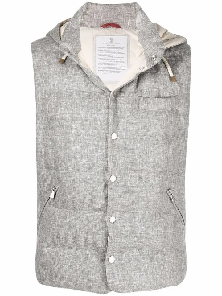 Padded Leather Gilet