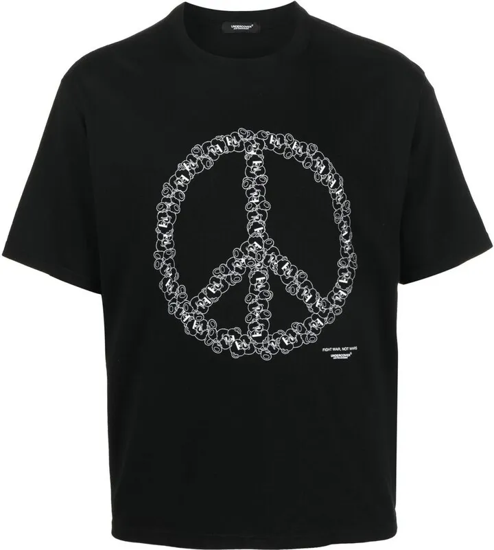 Peace-logo print T-shirt