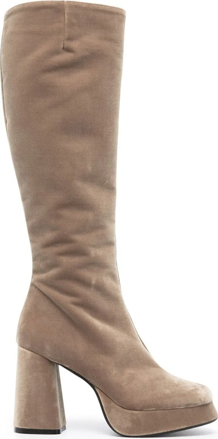 Ellypied velvet 110mm knee-length boots