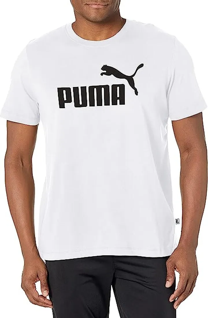 PUMA Essentials Logo Tee (Puma White) Men's T Shirt