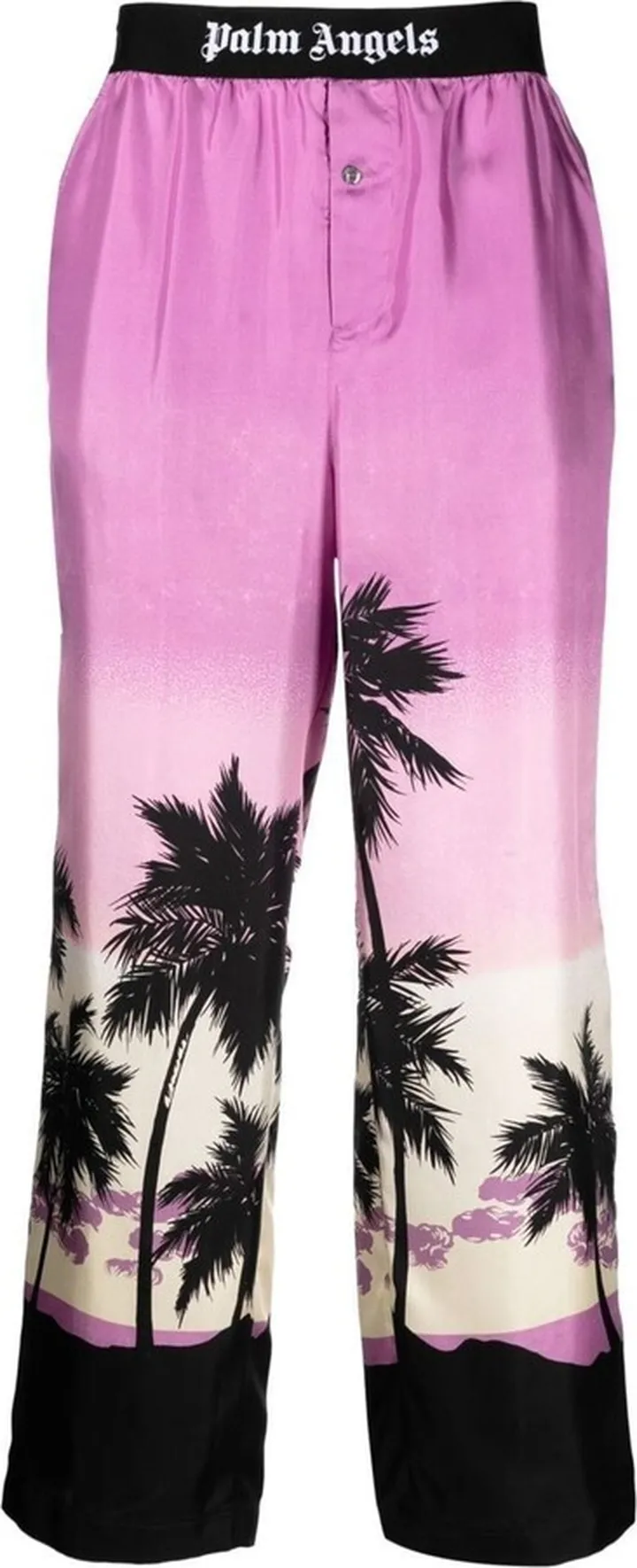 Sunset-Print Straight Trousers