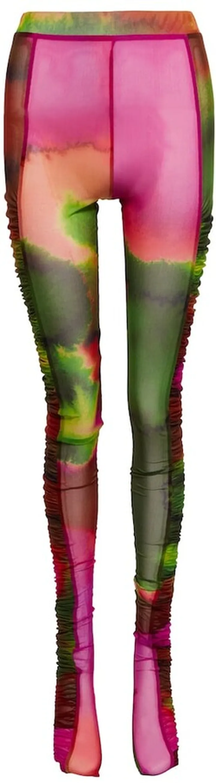 Ruched printed tights