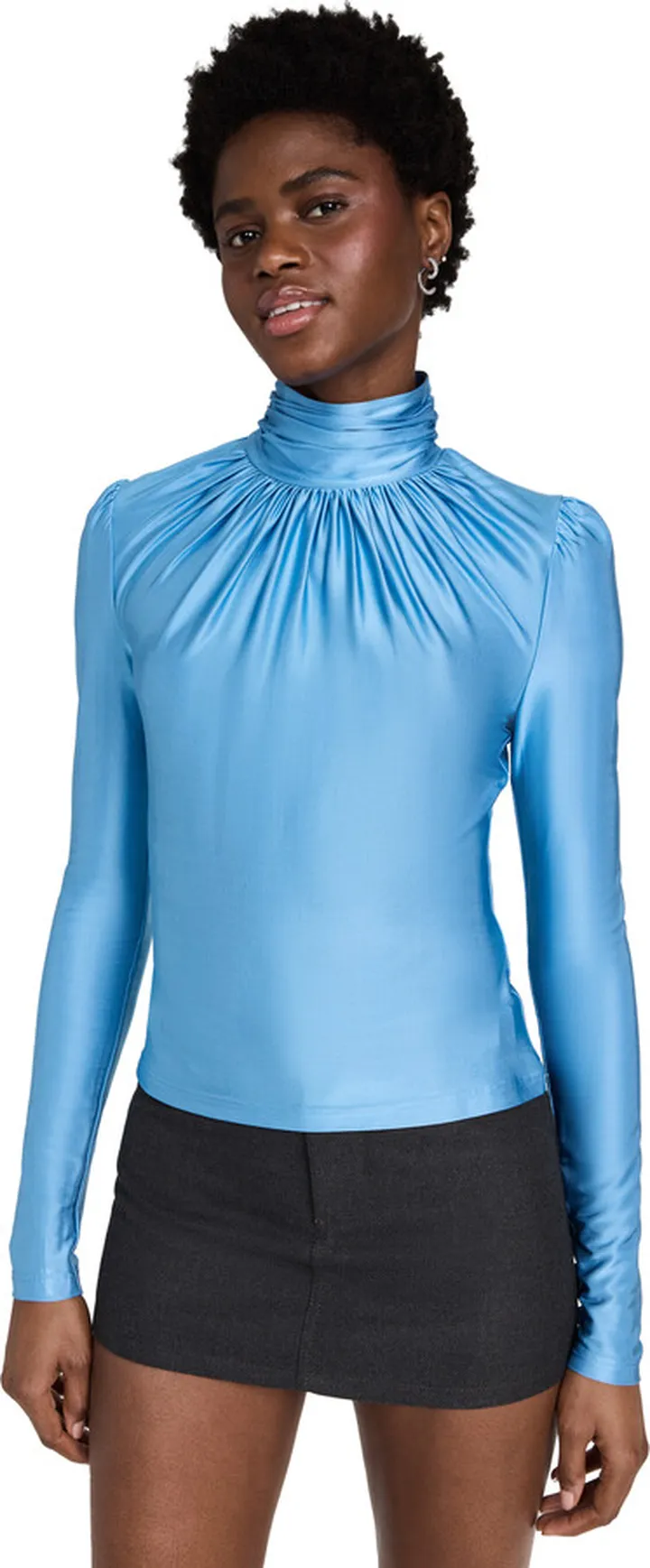 Paco Rabanne Ruched Turtleneck Top