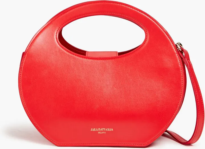Circle faux leather shoulder bag