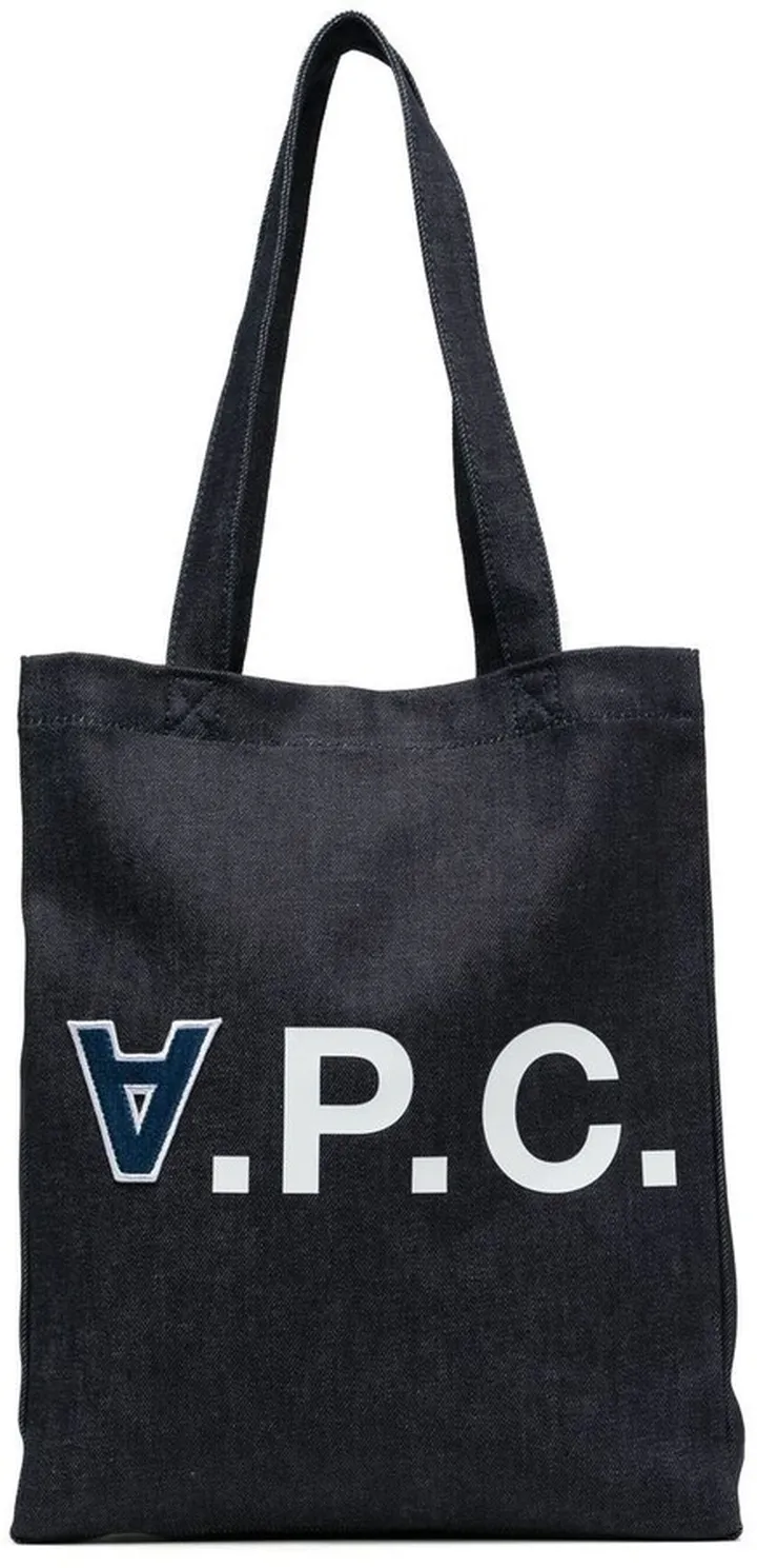 Logo-Print Denim Tote