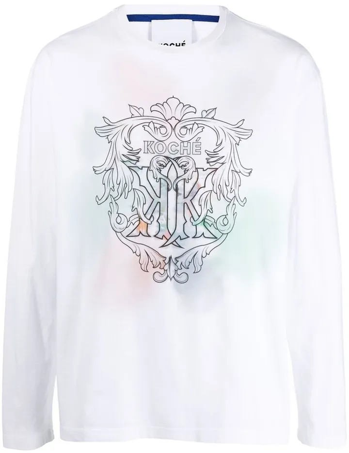logo-print long-sleeved T-shirt